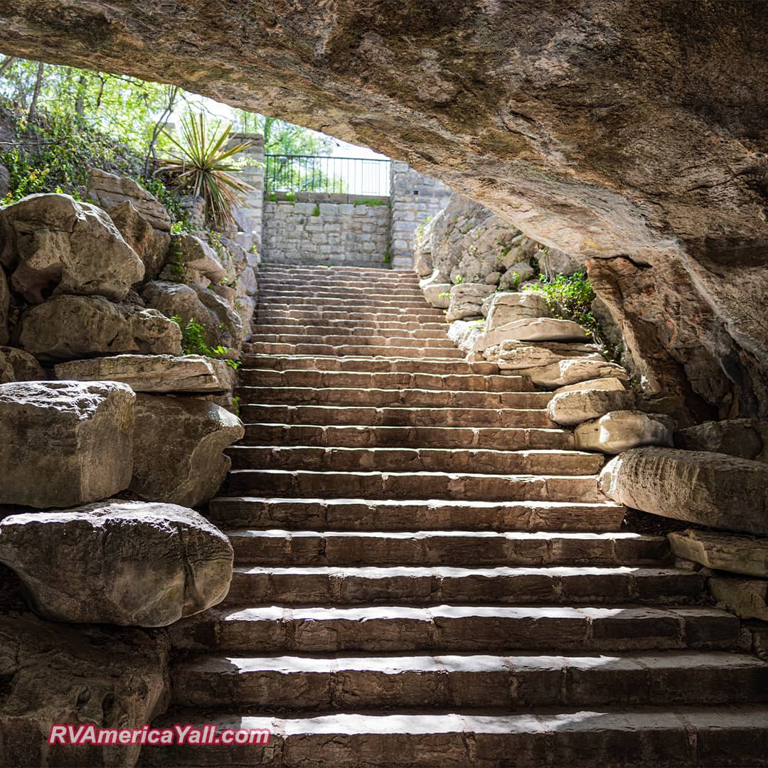 Historic Steps to the Cave Entrance