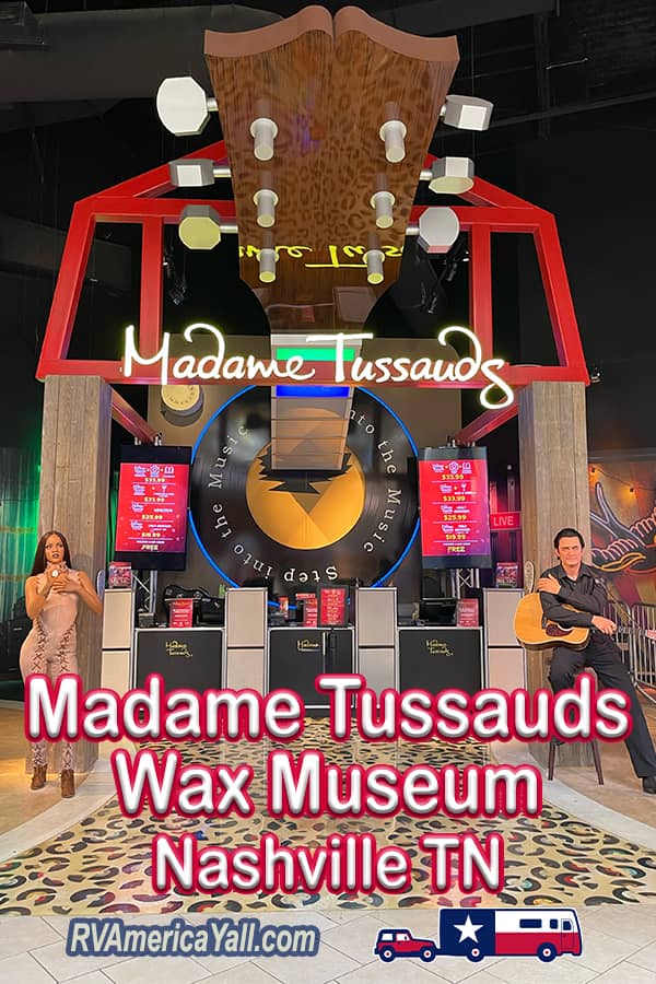 Madame Tussauds Wax Museum Nashville TN Pin