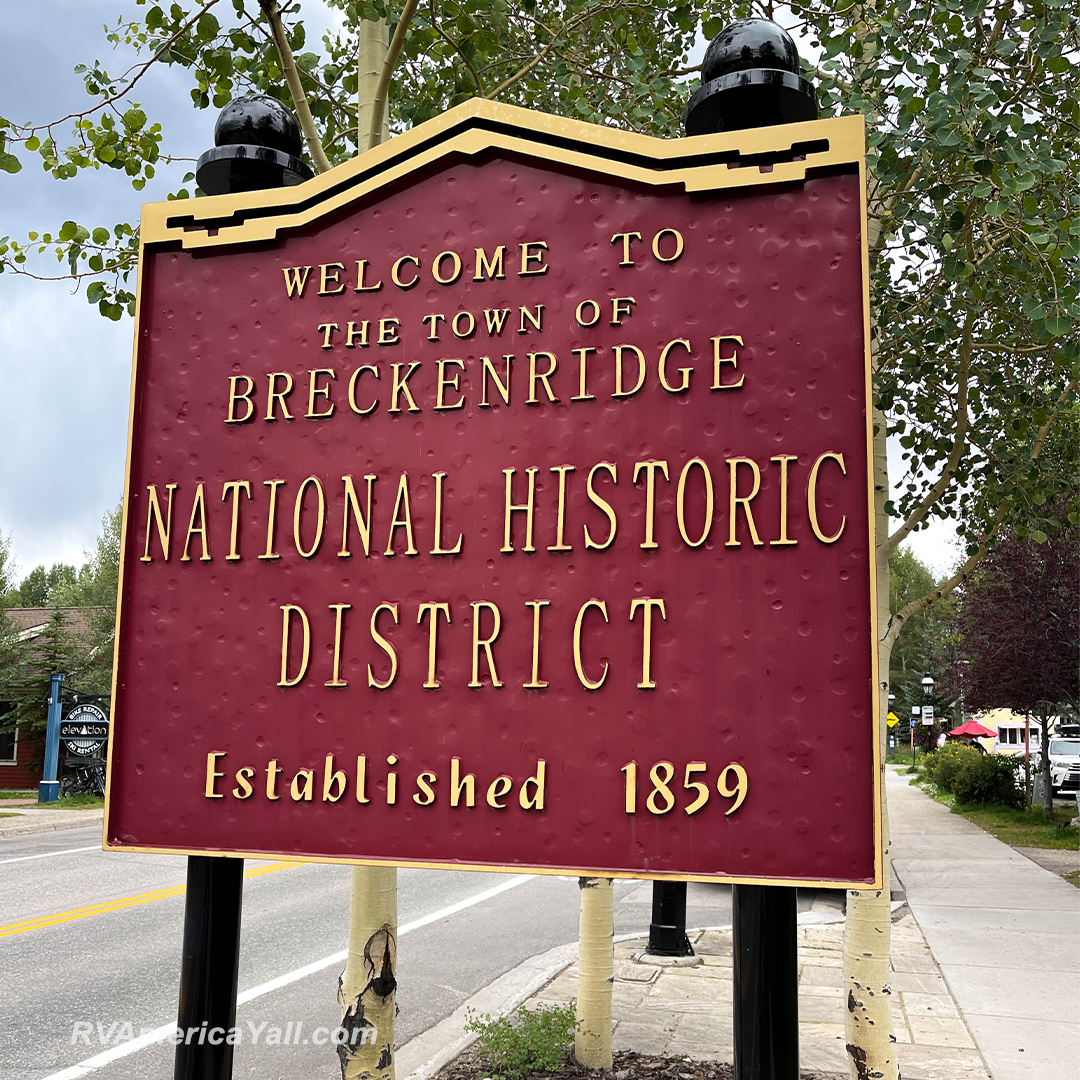Breckenridge CO Welcome Sign
