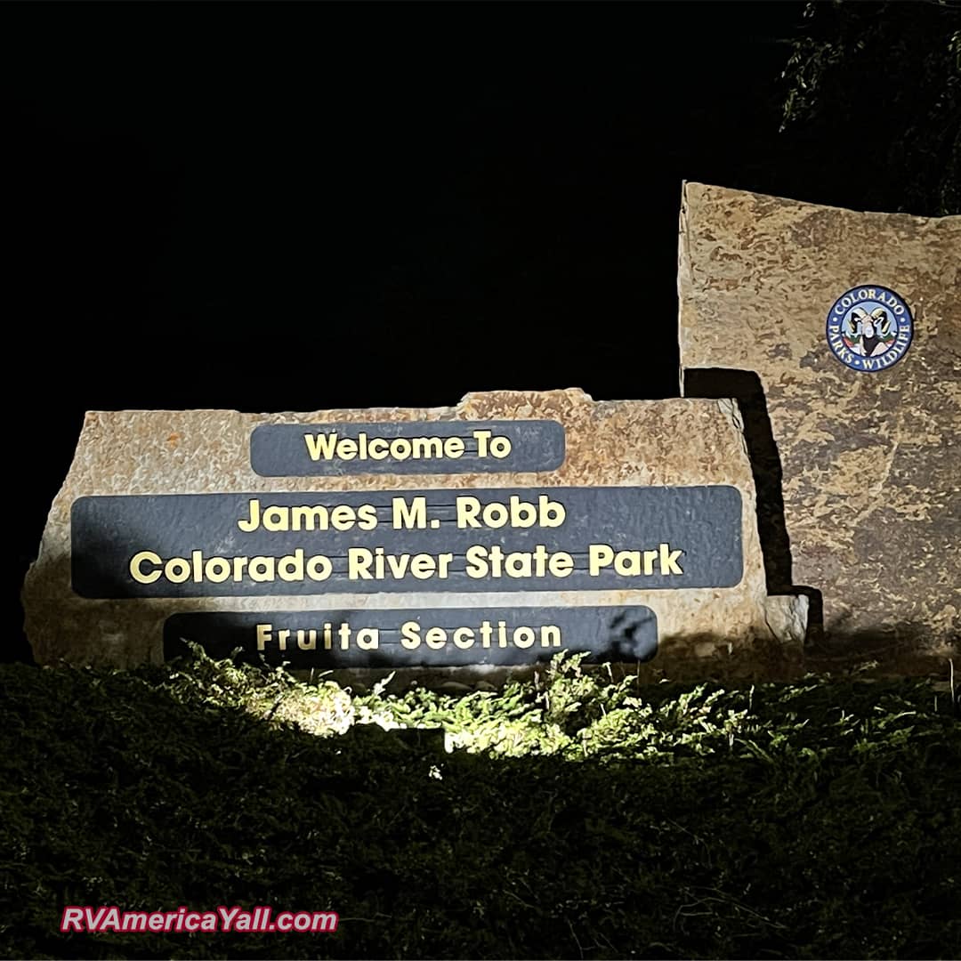Well Lit State Park Sign