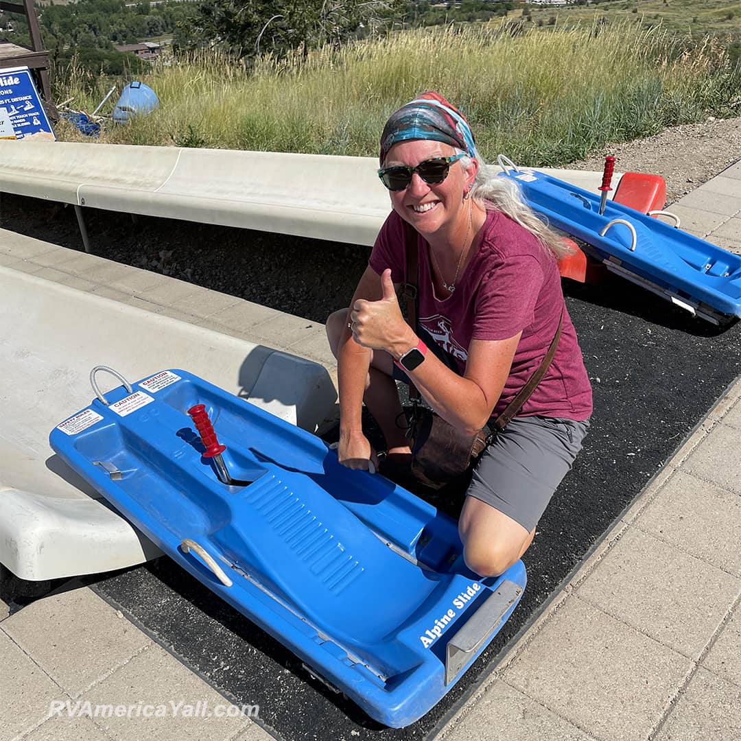 At the Top of the Alpine Slide