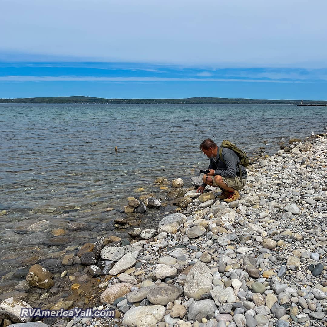 Hunting for Petoskey Stones